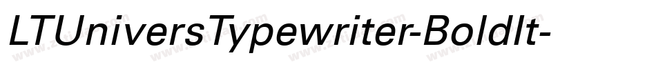 LTUniversTypewriter-BoldIt字体转换
