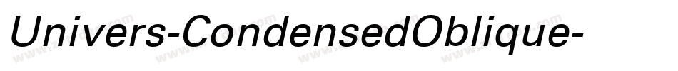 Univers-CondensedOblique字体转换