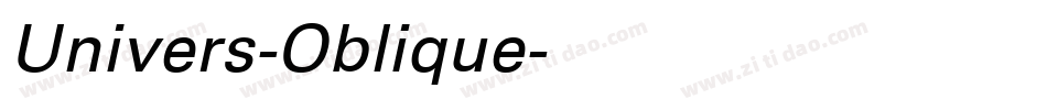 Univers-Oblique字体转换