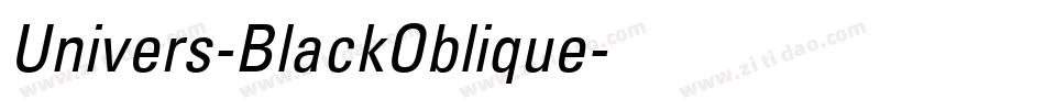 Univers-BlackOblique字体转换