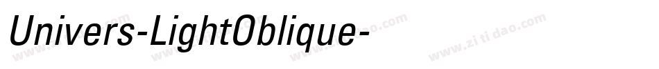 Univers-LightOblique字体转换