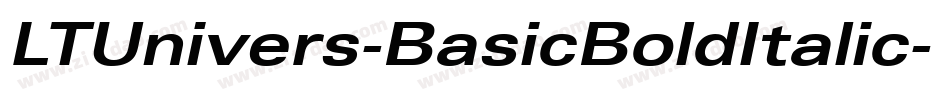 LTUnivers-BasicBoldItalic字体转换