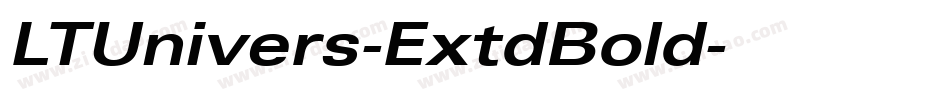 LTUnivers-ExtdBold字体转换