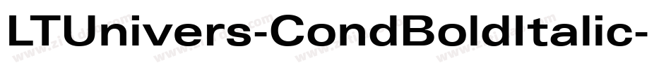 LTUnivers-CondBoldItalic字体转换