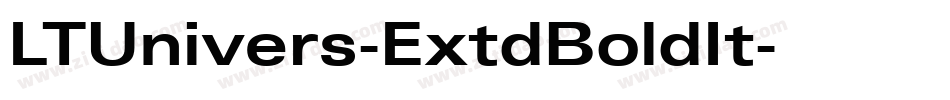 LTUnivers-ExtdBoldIt字体转换