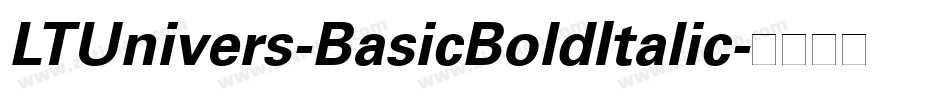 LTUnivers-BasicBoldItalic字体转换