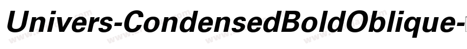 Univers-CondensedBoldOblique字体转换