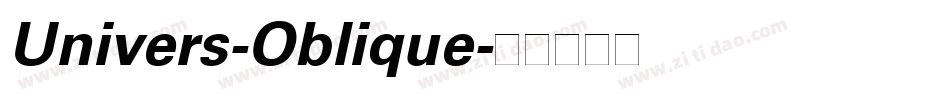 Univers-Oblique字体转换