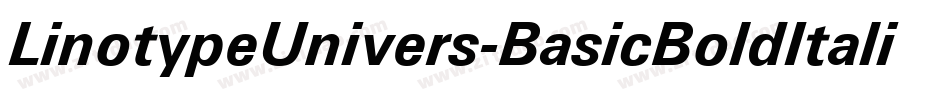 LinotypeUnivers-BasicBoldItalic字体转换