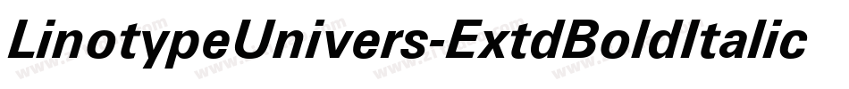 LinotypeUnivers-ExtdBoldItalic字体转换