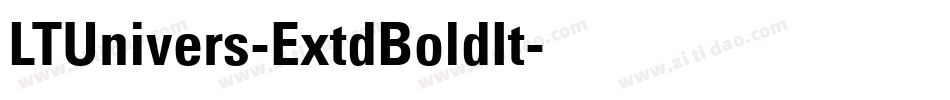 LTUnivers-ExtdBoldIt字体转换