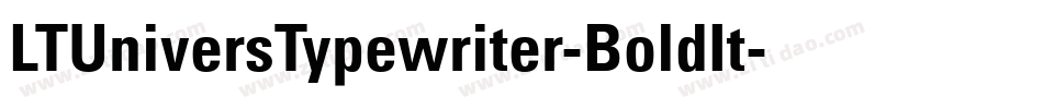 LTUniversTypewriter-BoldIt字体转换