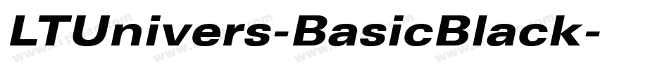 LTUnivers-BasicBlack字体转换