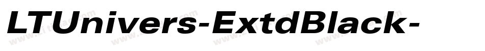 LTUnivers-ExtdBlack字体转换