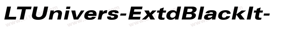 LTUnivers-ExtdBlackIt字体转换