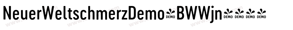 NeuerWeltschmerzDemo-BWWjn字体转换