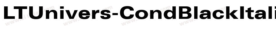 LTUnivers-CondBlackItalic字体转换