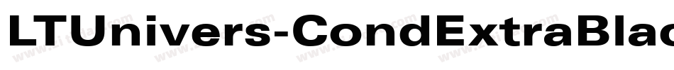 LTUnivers-CondExtraBlackIt字体转换