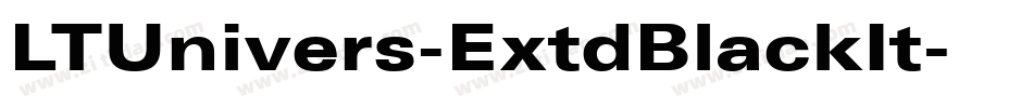 LTUnivers-ExtdBlackIt字体转换