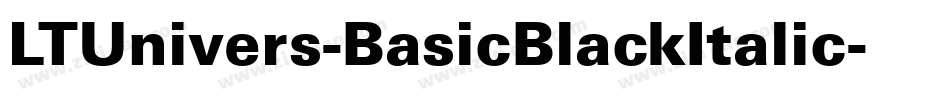 LTUnivers-BasicBlackItalic字体转换