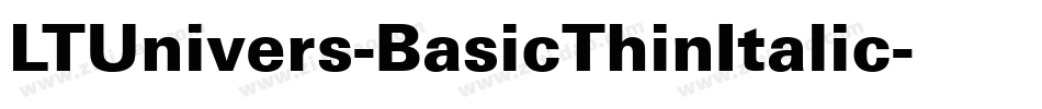 LTUnivers-BasicThinItalic字体转换
