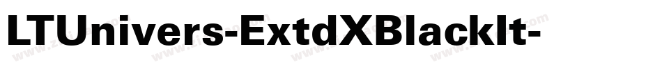 LTUnivers-ExtdXBlackIt字体转换