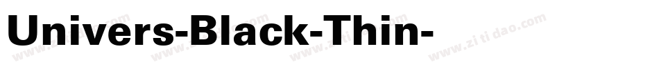 Univers-Black-Thin字体转换