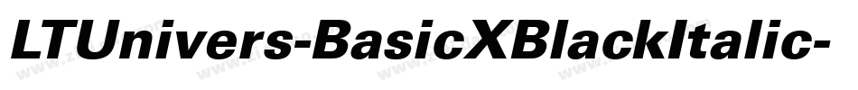 LTUnivers-BasicXBlackItalic字体转换