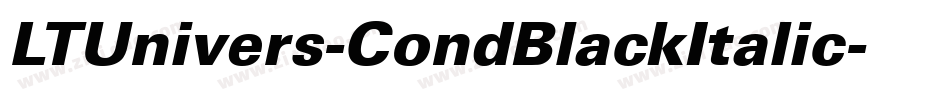 LTUnivers-CondBlackItalic字体转换