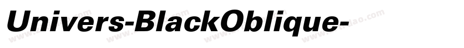 Univers-BlackOblique字体转换