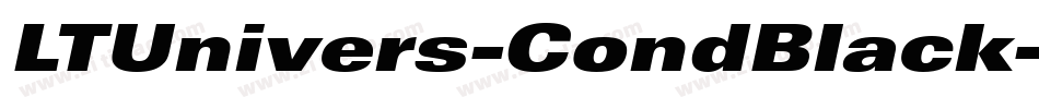 LTUnivers-CondBlack字体转换
