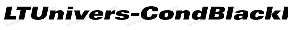 LTUnivers-CondBlackItalic字体转换