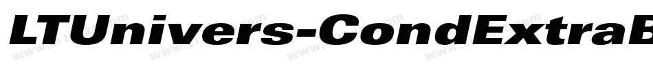 LTUnivers-CondExtraBlackIt字体转换
