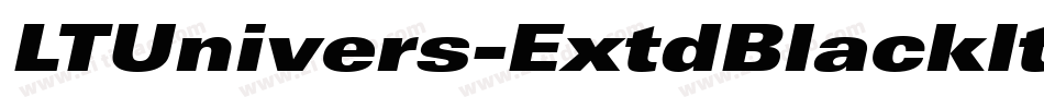 LTUnivers-ExtdBlackIt字体转换