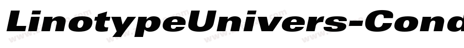 LinotypeUnivers-CondExtraBlackIt字体转换