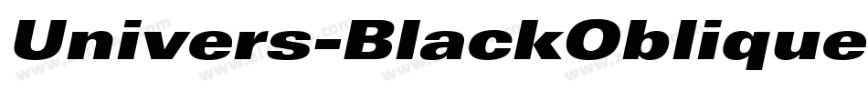 Univers-BlackOblique字体转换