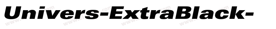 Univers-ExtraBlack字体转换