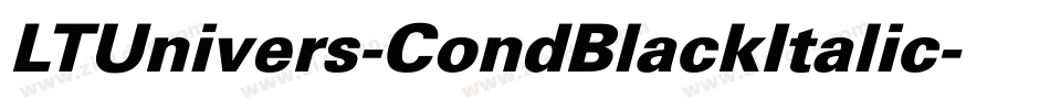 LTUnivers-CondBlackItalic字体转换