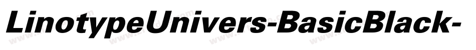 LinotypeUnivers-BasicBlack字体转换