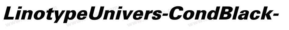 LinotypeUnivers-CondBlack字体转换