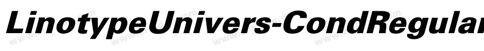 LinotypeUnivers-CondRegularItalic字体转换