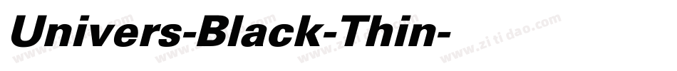 Univers-Black-Thin字体转换