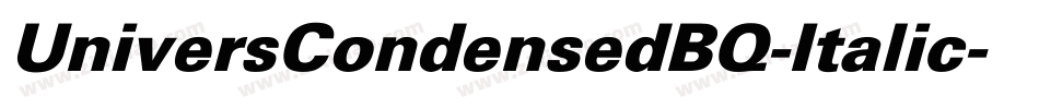 UniversCondensedBQ-Italic字体转换