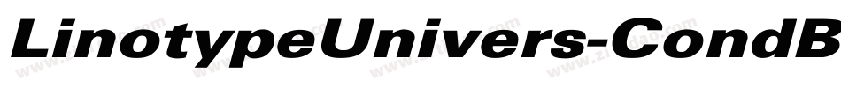 LinotypeUnivers-CondBlackItalic字体转换