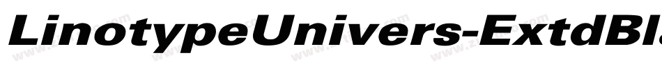 LinotypeUnivers-ExtdBlackItalic字体转换