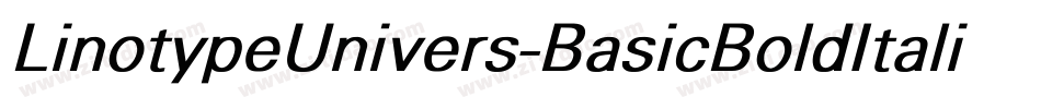 LinotypeUnivers-BasicBoldItalic字体转换