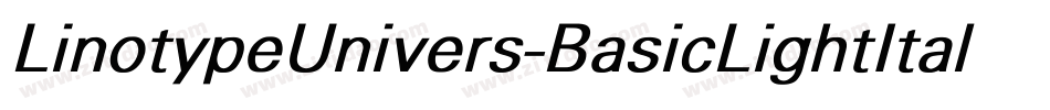 LinotypeUnivers-BasicLightItalic字体转换