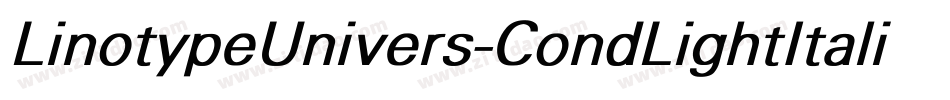 LinotypeUnivers-CondLightItalic字体转换
