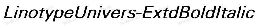 LinotypeUnivers-ExtdBoldItalic字体转换