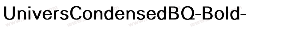 UniversCondensedBQ-Bold字体转换
